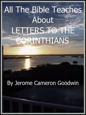cover image of CORINTHIANS, LETTERS TO THE